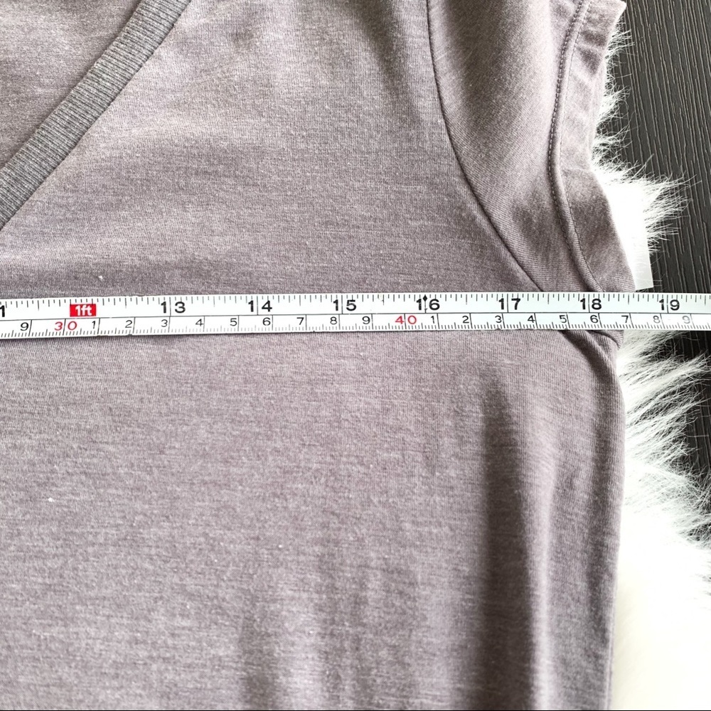 Athleta Womens Gray Ruched Short Sleeve Topanga Dress Size Small - Picture 4 of 11